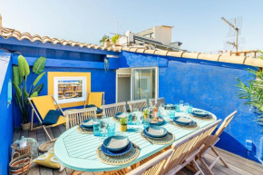 Casa Azul - magnifique duplex coeur historique 4 chambres avec terrasse vue mer